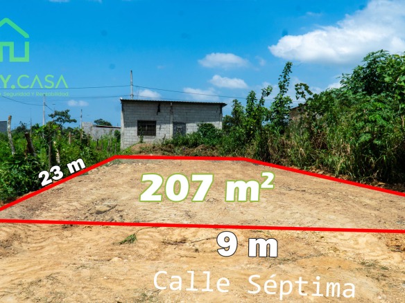 Venta de terreno de 207m², a 3 cuadras de la Maternidad del Cantón Santa Rosa